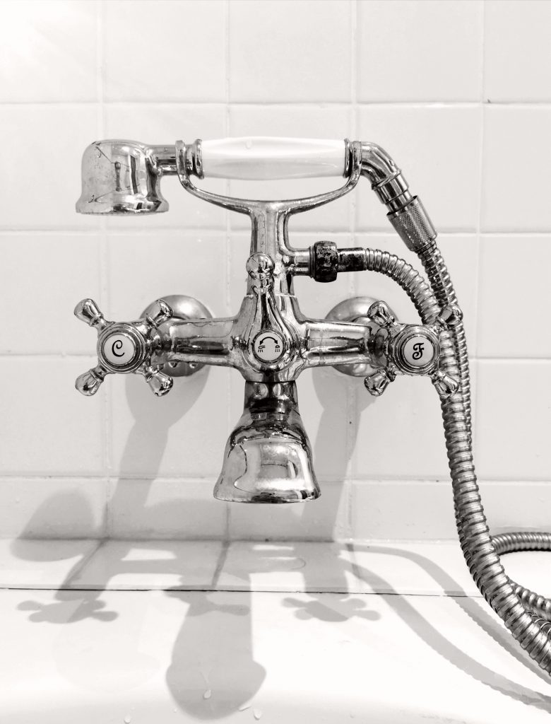 burst pipes plumber - silver bath tap